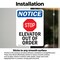 Signmission Elevator Out Of Order Sign With Symbol, 10 in W x Rectangle, Vinyl Decal OS-2PACK-NS-D-1014-V-11737 - alternate 6